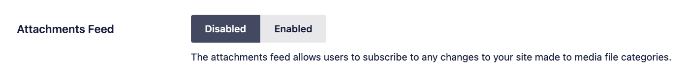 Attachments Feed setting under Crawl Cleanup