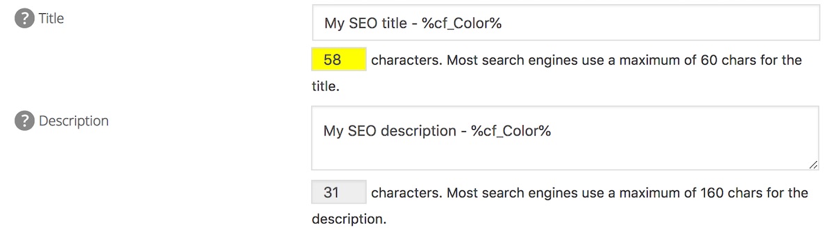 Using custom fields in All in One SEO