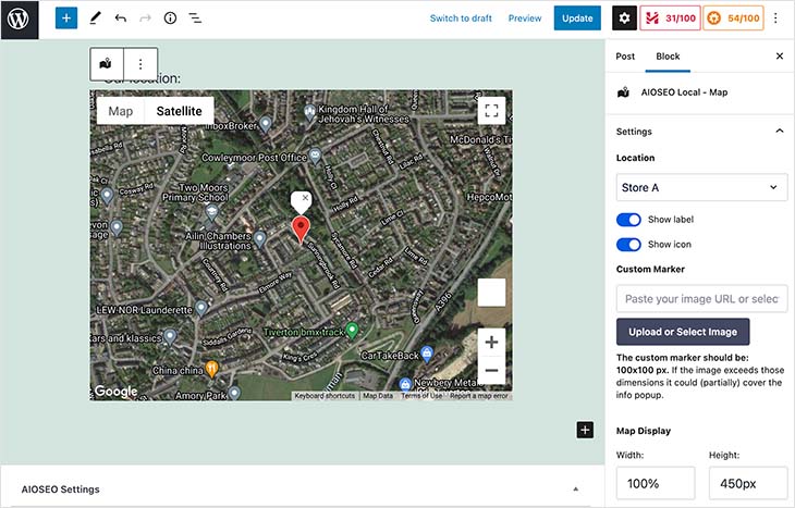 embed map in wordpress