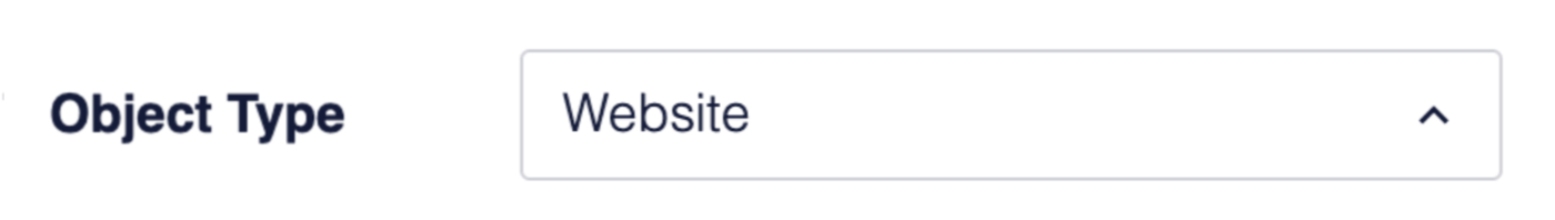 Object Type setting in Home Page Settings for Facebook