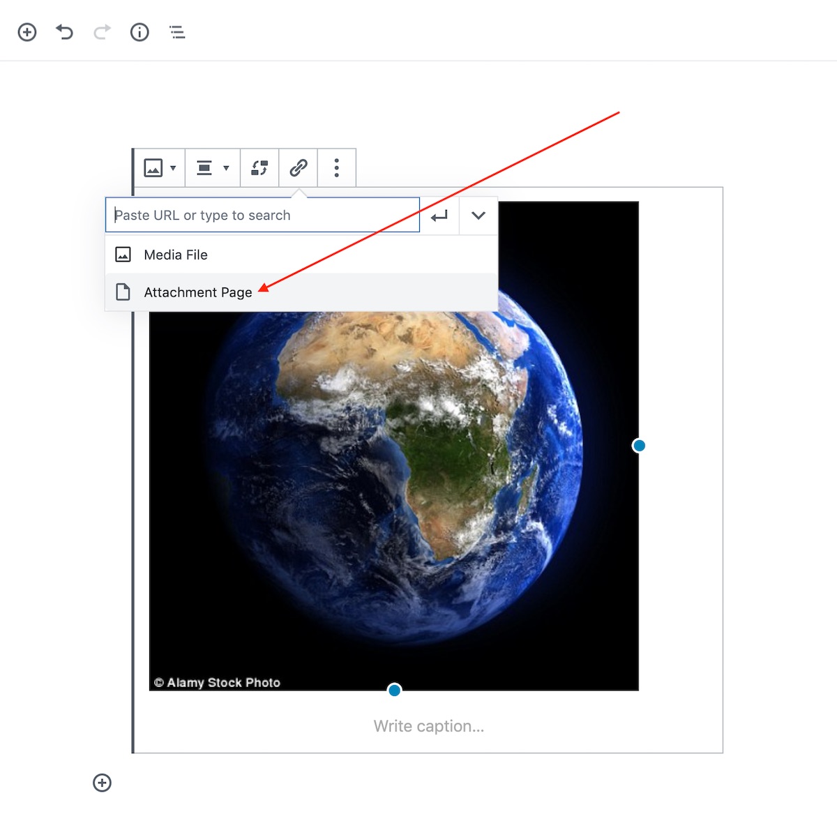 Linking to an Attachment Page in the Block Editor