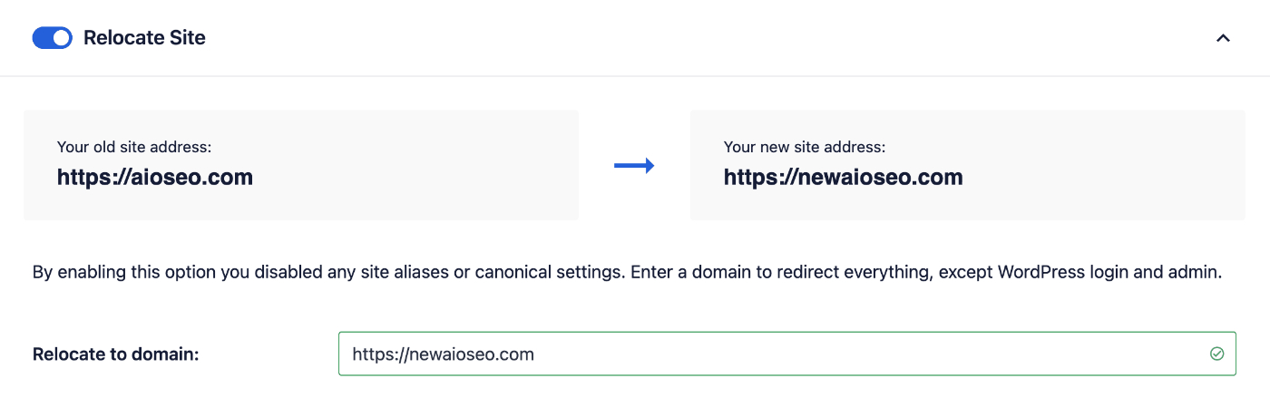 Relocate Site setting in All in One SEO