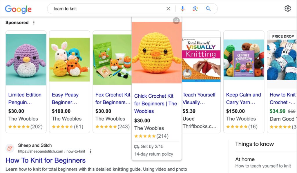 example of google sponsored ads