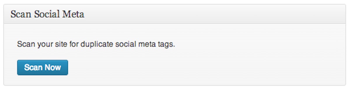 Social Meta Scanner in All in One SEO