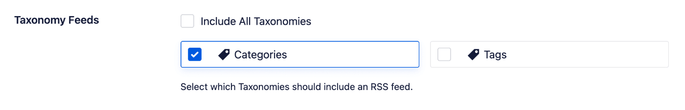 Taxonomy Feeds setting under Crawl Cleanup