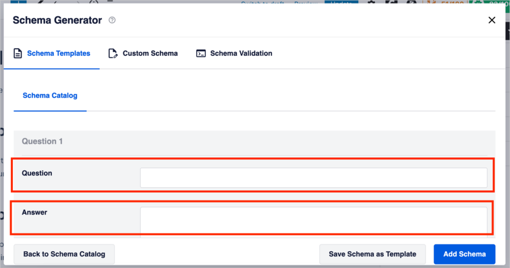 aioseo faq schema pop-up