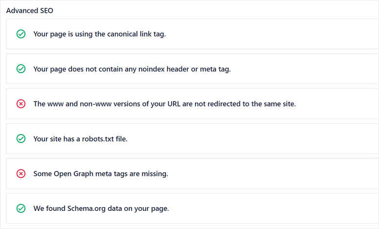 advanced seo checks