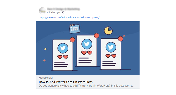 Example of Facebook thumbnail for AIOSEO when you content is shared on Facebook