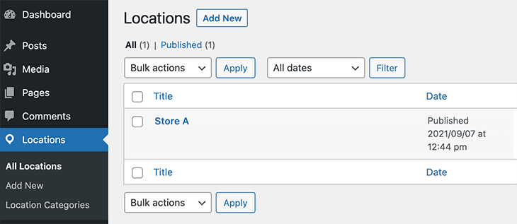 add multiple locations schema in wordpress