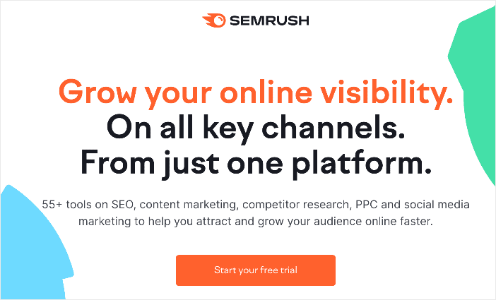 Semrush home page