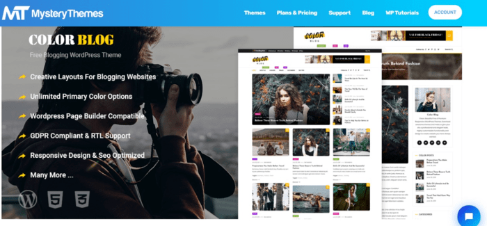 If you're a creative looking for the best WordPress themes for SEO, Color Blog Pro will definitely catch your attention.