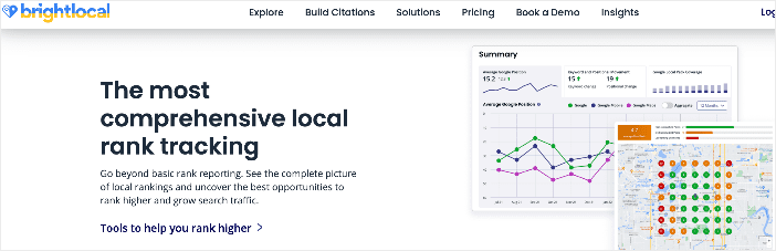 BrightLocal home page