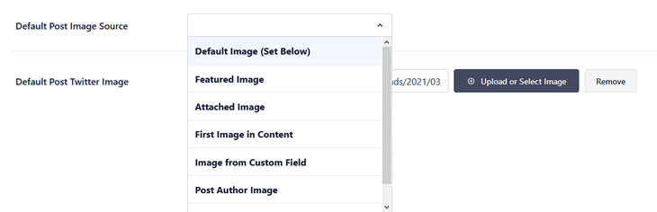 Setting the default Twitter image source in All in One SEO