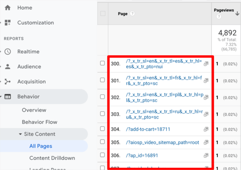 Tools like Google Analytics can help you identify unnecessary URL parameters on your website.