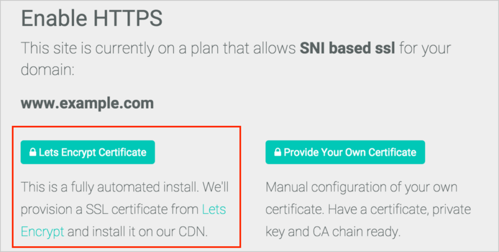 enable https on netlify