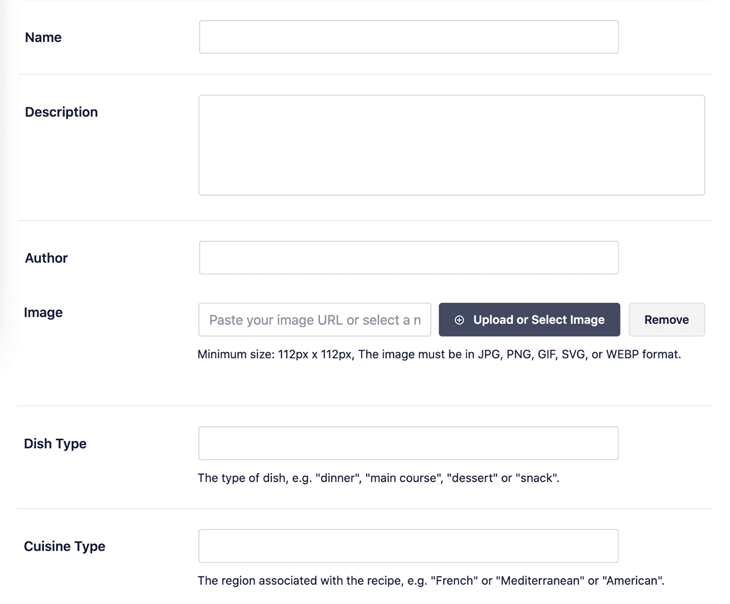 Adding your recipe information to your post or pages in All in One SEO