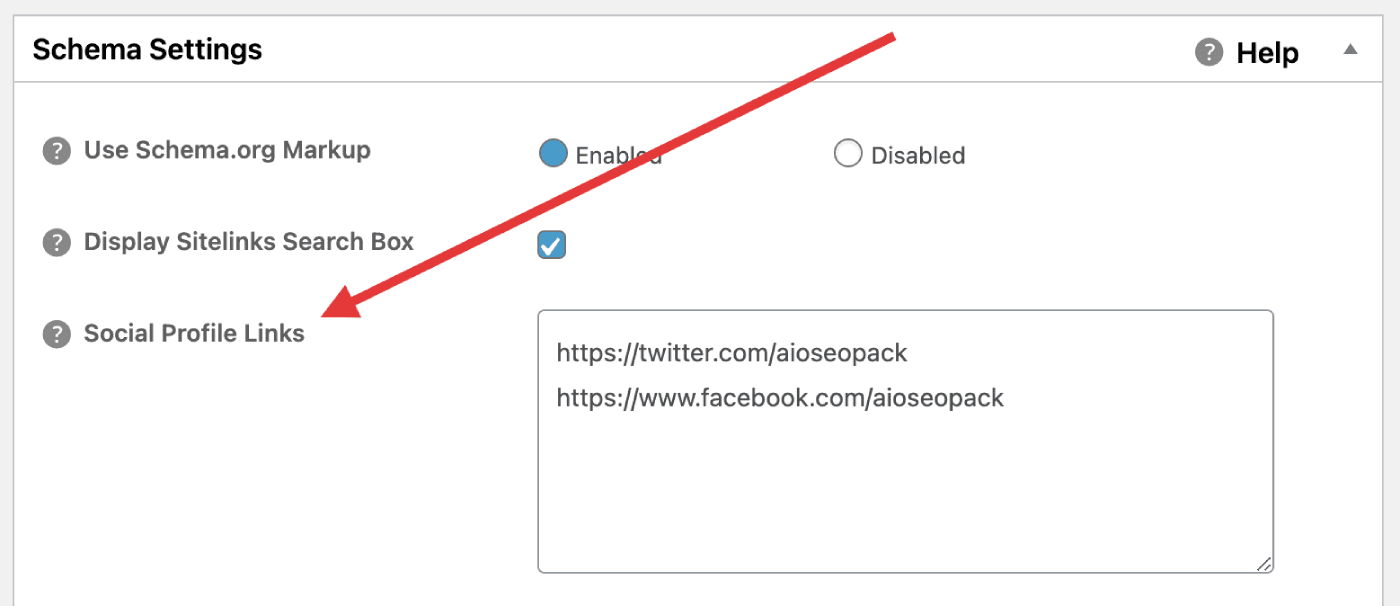 Social Profile Fields in All in One SEO