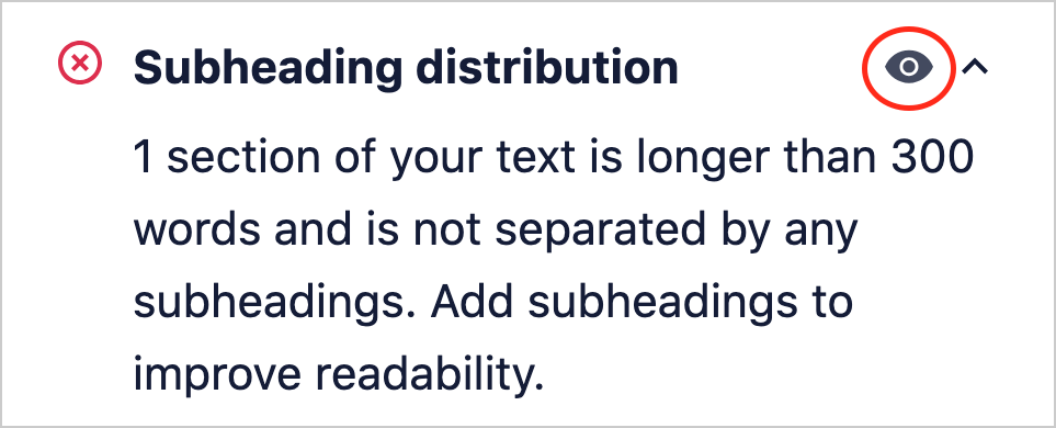 aioseo subheading distribution