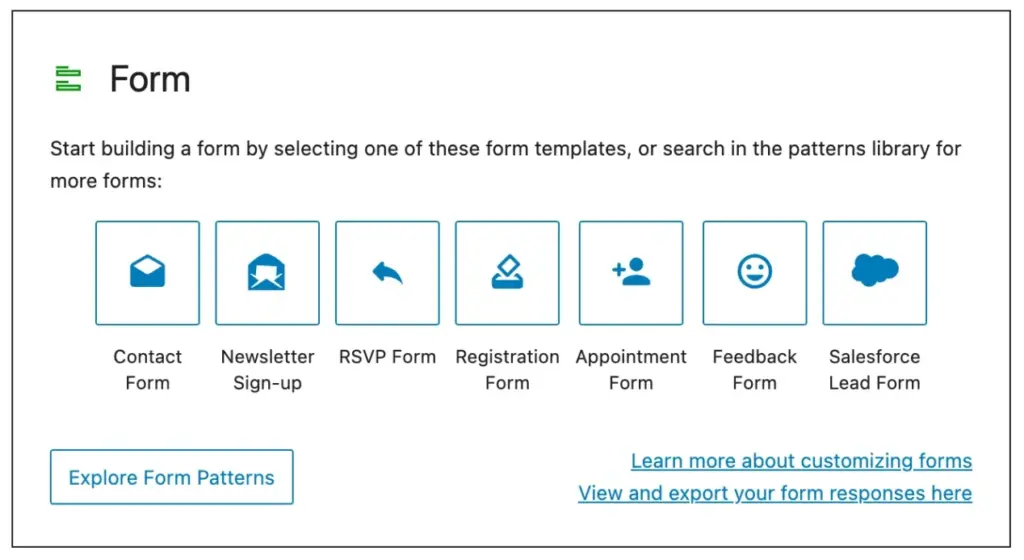 jetpack form templates